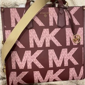 Michael Kors Maple North/South Large Tote Royal Pink Multi